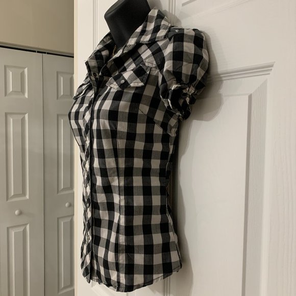 Ambiance Apparel Women´s Plaid Button Dow Shirt, Size M - Picture 2 of 15